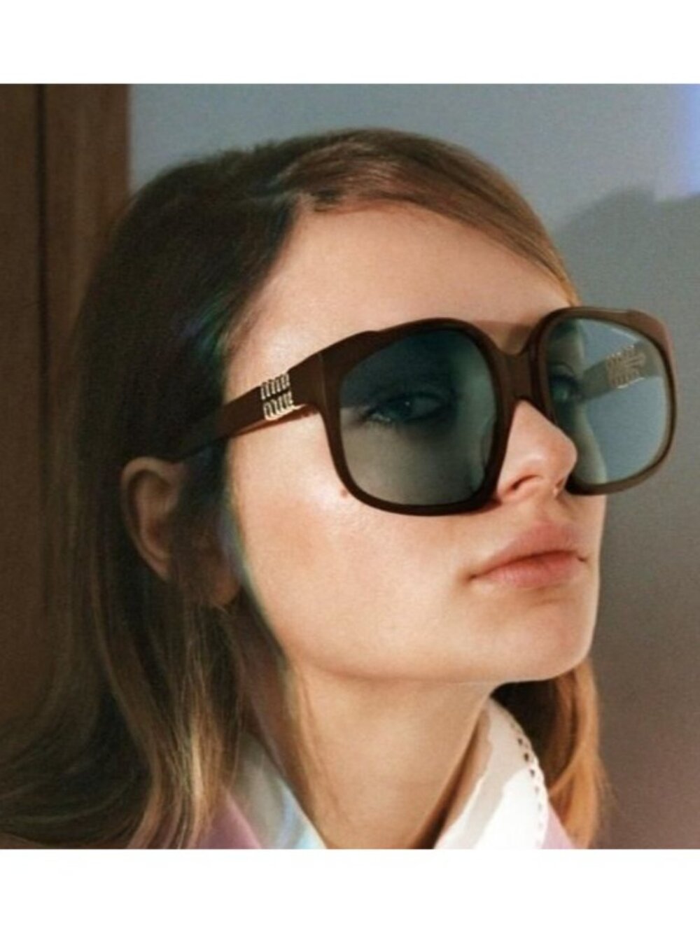 NEW MIU MIU SUNGLASSES MUA07S 24D20R WOMEN BROWN/BLUE MU A07S, SMU A07 EYEWEAR